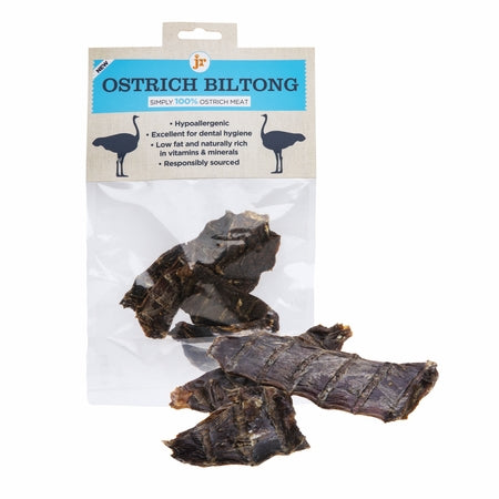 JR Pet Products Ostrich Biltong Dog Treats 60g