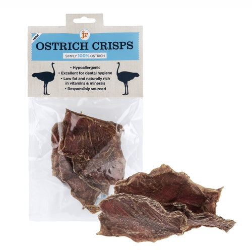 JR Pet Products Ostrich Crisps 60g dog treats