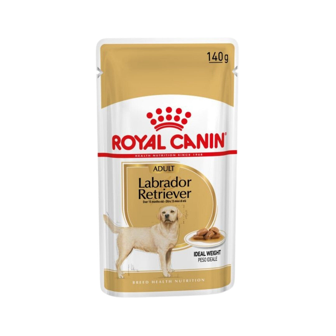 Royal Canin Breed Health Nutrition Labrador Retriever Adult in Gravy Wet Dog Food Pouches 10 x 140 g