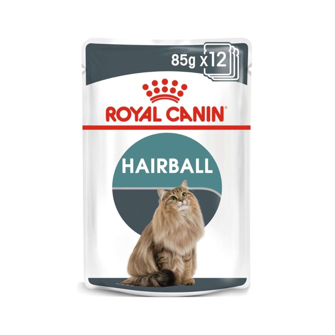 Royal Canin Feline Care Nutrition Hairball Care in Gravy Wet Cat Food Pouches 12 x 85 g