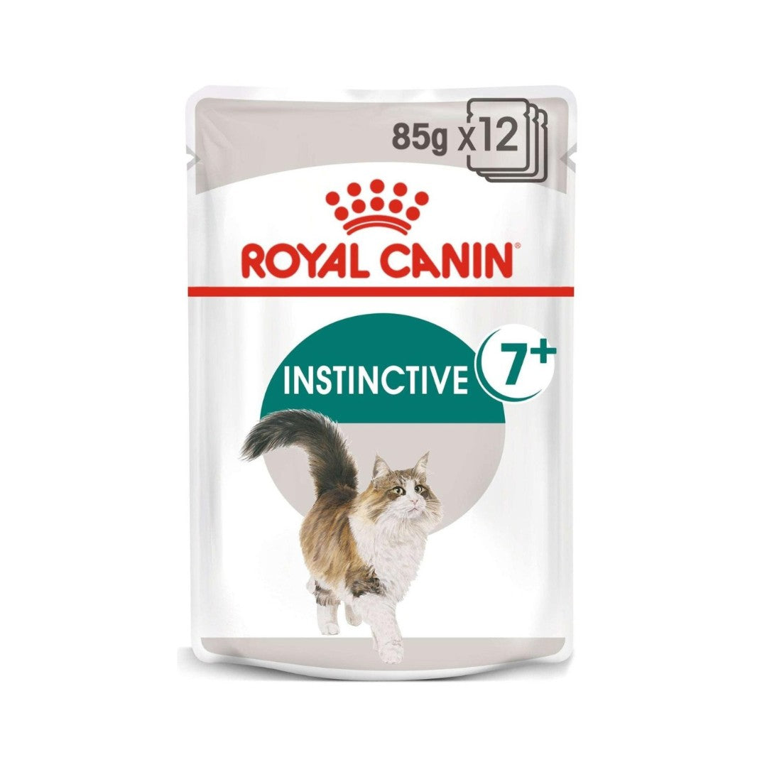 Royal Canin Feline Health Nutrition Instinctive 7+ in Gravy Wet Cat Food Pouches 12 x 85 g
