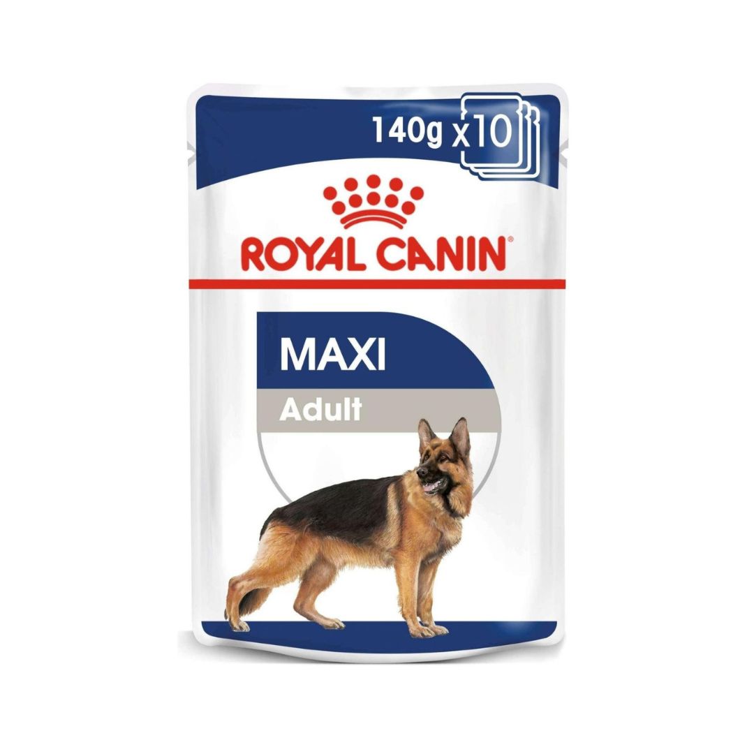 Royal Canin Size Health Nutrition Maxi Adult in Gravy Wet Dog Food Pouches 10 x 140 g