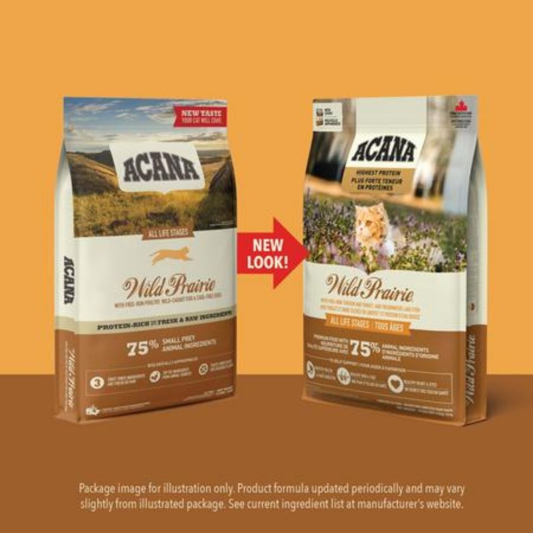 Image of Acana Wild Prairie Free-Run Poultry & Wild-Caught Fish All Life Stages Dry Cat Food - A premium dry cat food designed to support overall health with high-quality poultry and fish protein.