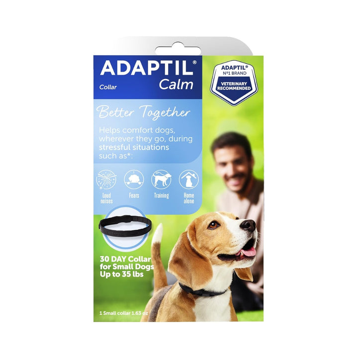 Image of ADAPTIL Calm On-The-Go Collar - A calming collar for dogs that helps manage anxiety and stress with continuous support for up to 4 weeks.