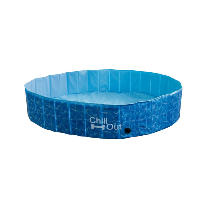 All For Paws splash and fun dog swiming pool. Made from durable PVC, this pool is built to last and folds down easily for convenient storage Large Size.