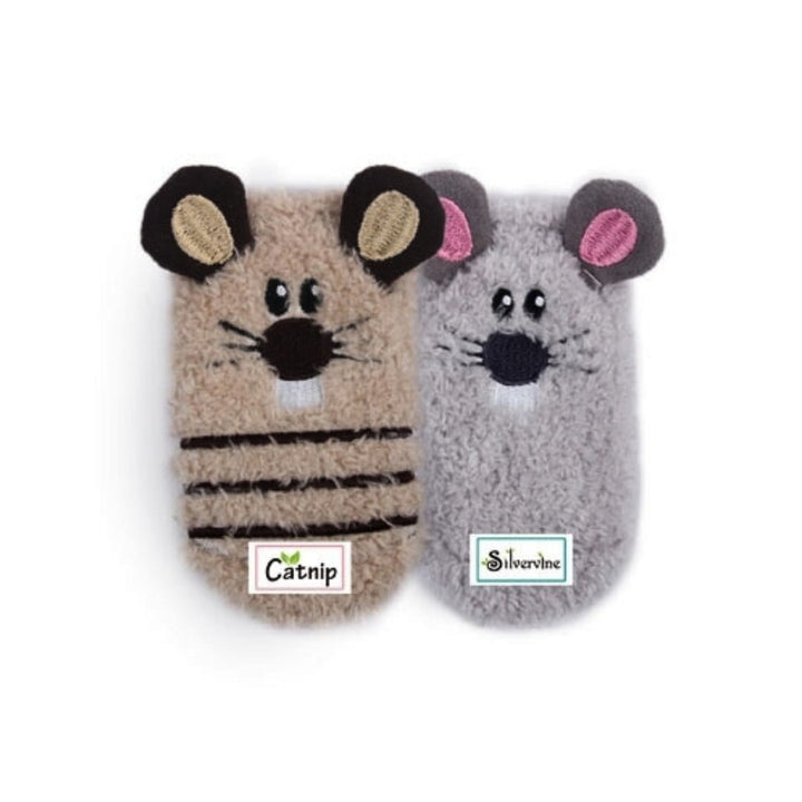 All For Paws Cuddler Mouse Sock Cat Toy is designed in the shape of socks that your cat will love. It comes with a catnip inside to entice your furry friend further - Full.