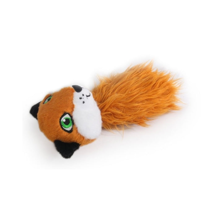 All For Paws Dig It - Tree Friend Fox Dog Toy, a plush dog toy with an embedded squeaker that provides hours of enjoyable playtime for your furry friend Side.