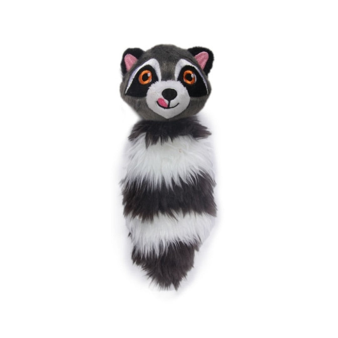 All For Paws Dig It - Tree Friend Raccoon Dog Toy, a plush dog toy with an embedded squeaker that provides hours of enjoyable playtime for your furry friend Full.
