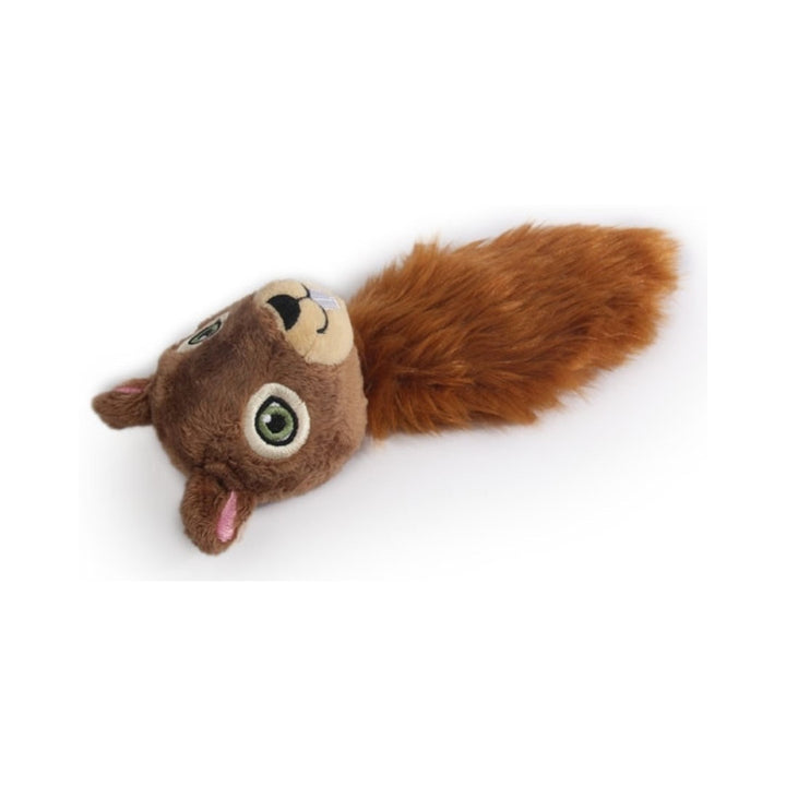 All For Paws Dig It - Tree Friend Squirrel Dog Toy, a plush dog toy with an embedded squeaker that provides hours of enjoyable playtime for your furry friend - Side.