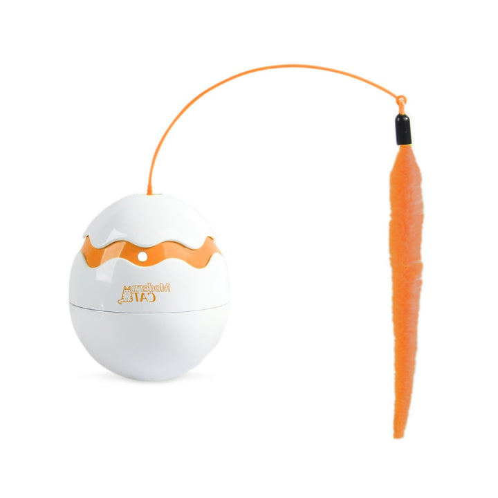 All For Paws Dino Egg Spinner is a toy that provides a 360-degree spinning motion that keeps your cat active and entertained. It requires 2 AA batteries to operate Actual Toy.