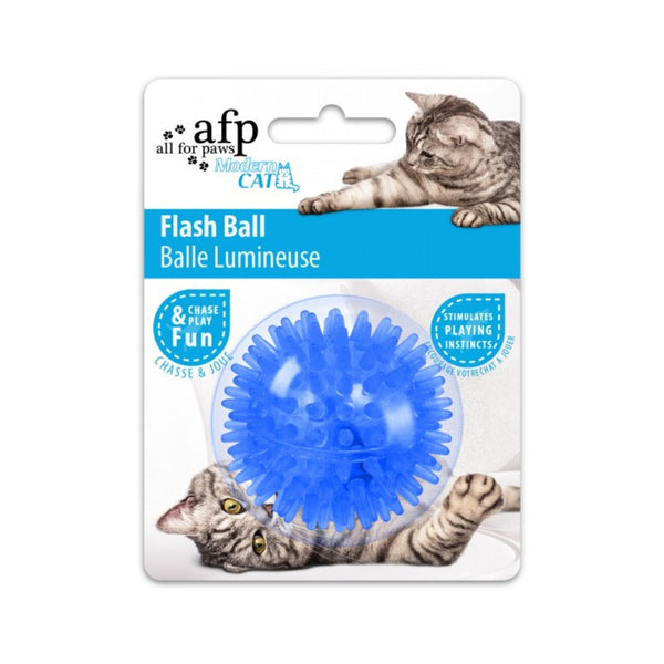 The All For Paws Flash Ball Cat Toy is enjoyable and stimulating for pets and their owners Blue Color. 