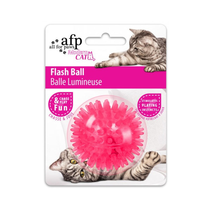 The All For Paws Flash Ball Cat Toy is enjoyable and stimulating for pets and their owners Pink Color. 