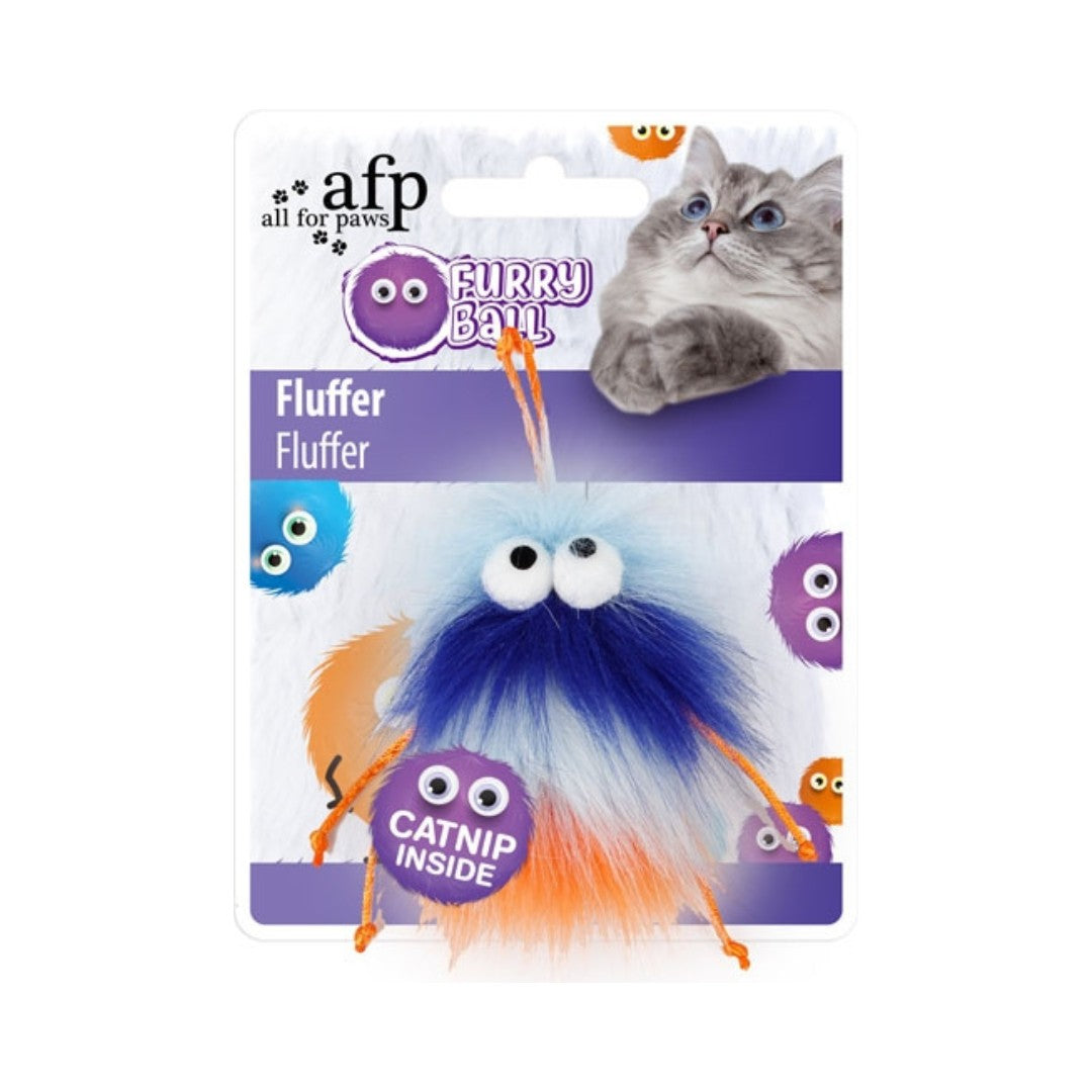 All For Paws Fluffer Cat Toy Orange Color