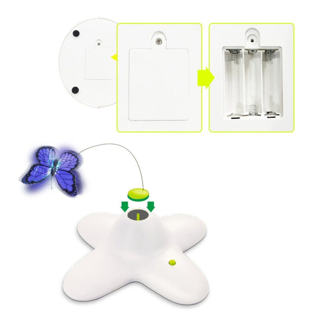 All For Paws Flutter Bug! This shiny butterfly will provide hours of entertainment as your cat tries to catch it - Battery.