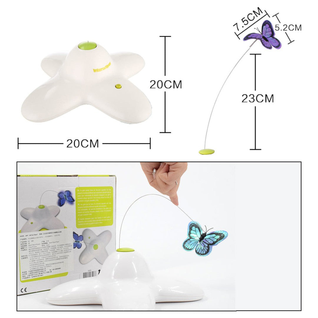 All For Paws Flutter Bug! This shiny butterfly will provide hours of entertainment as your cat tries to catch it - Size.