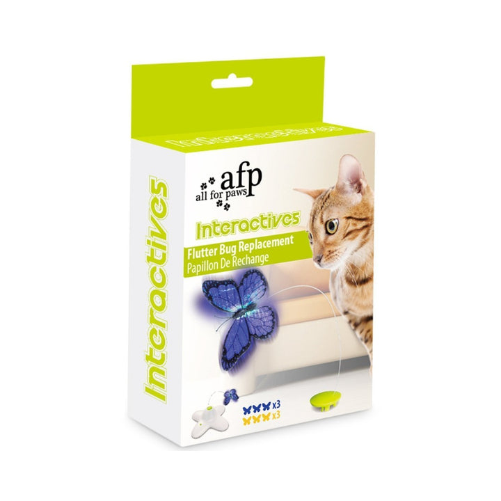 All For Paws Flutter Butterfly Replacements Cat Teaser Toy is an enjoyable, interactive plaything that mimics your cat's instincts.