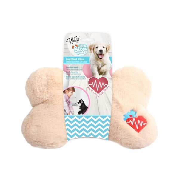 All For Paws Heart Beat Pillow Dog Toy is made of soft, non-toxic material and provides a fun playing experience with furry friends. 