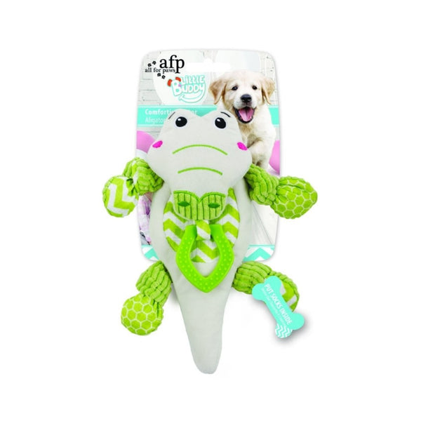The All For Paws Little Buddy Comforting Gator Dog Toy is an adorable and cozy toy that your furry friend will surely enjoy. 
