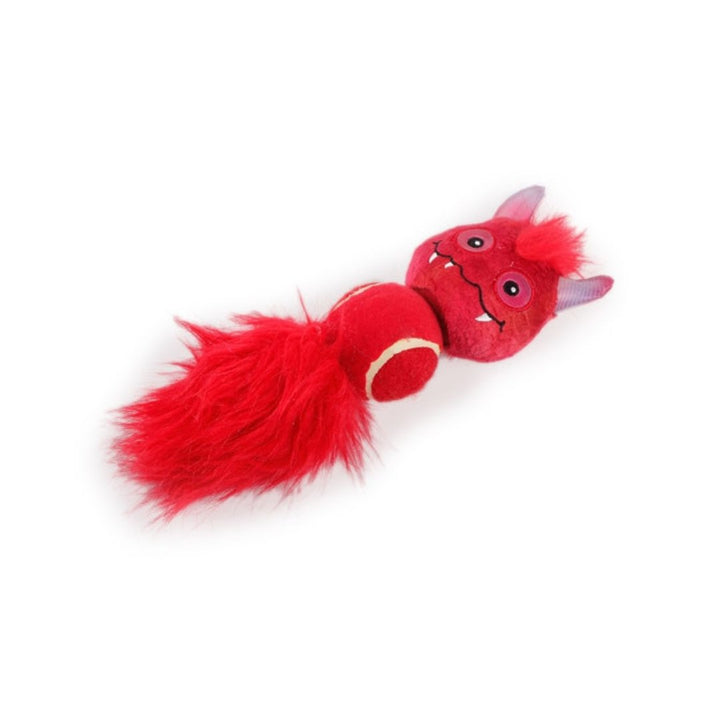 All For Paws Monster 3 in One Red Dog Toy. This toy may look scary, but they are also adorable and will make great companions for your furry friend - Flat.