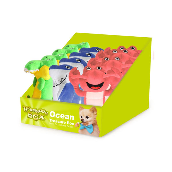 All For Paws Ocean Treasure Box متنوعة - 24 قطعة / صندوق ألعاب للكلاب