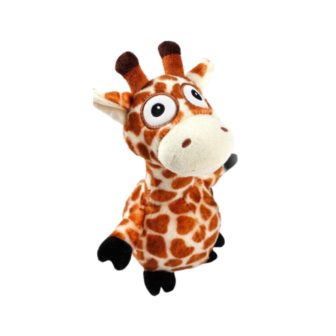 All For Paws Giraf Dog Toy with a GHz that gives your pet the same level of pleasure as traditional squeaky toys but without the annoying noise that can bother you Full.