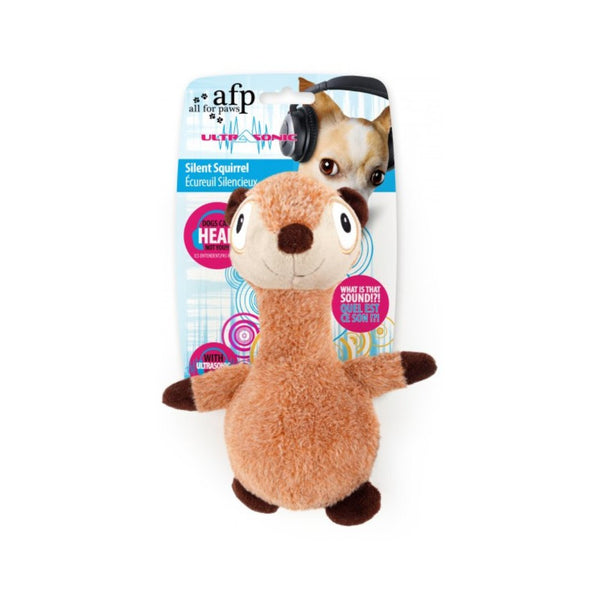 All For Paws Ultrasonic Silent Squirrel Dog Toy without the annoying noise that bothers you. The ultrasonic squeaker is designed only to be audible to dogs.