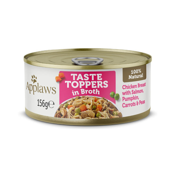 Applaws Taste Toppers in Broth Chicken with Salmon and Vegetables Wet Dog Food