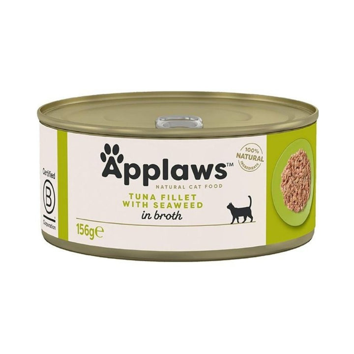 Applaws Tuna with Seaweed – High-Protein Cat Food Rich in Taurine and Natural Minerals - 156g