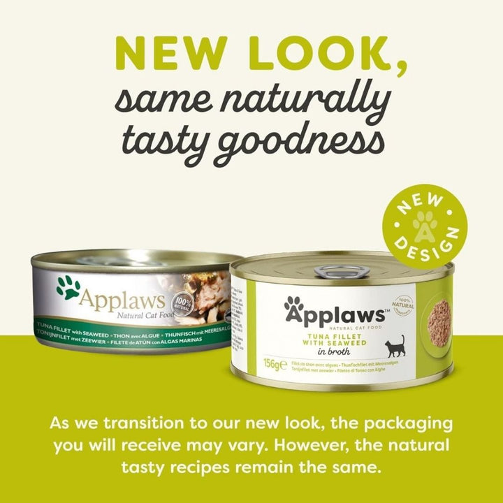 Applaws Tuna with Seaweed – High-Protein Cat Food Rich in Taurine and Natural Minerals - New Look