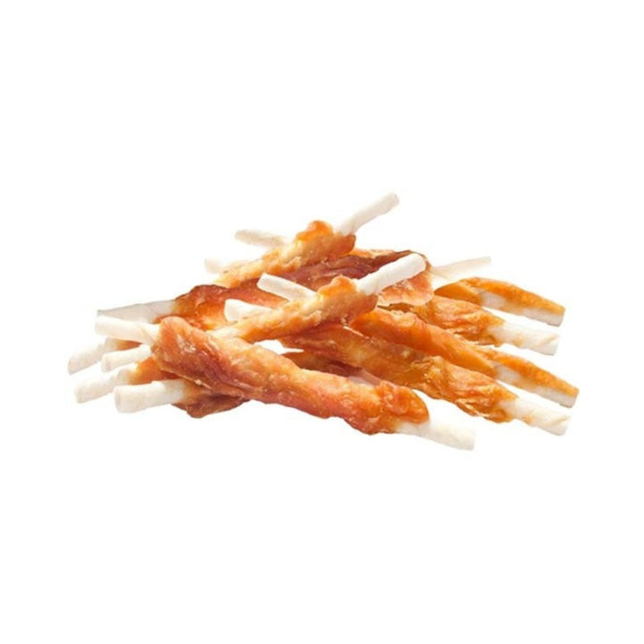 Armitage Chewy Chicken Twists, a value pack of dog treats weighing 320g. These treats are made with 100% natural human-grade meat, specifically chicken breast - Full.