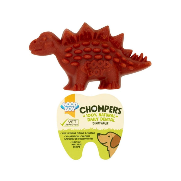 Armitage Goodboy Chompers Dental Dinosaurs are made with 100% natural ingredients designed to help remove plaque and tartar from your dog's teeth.