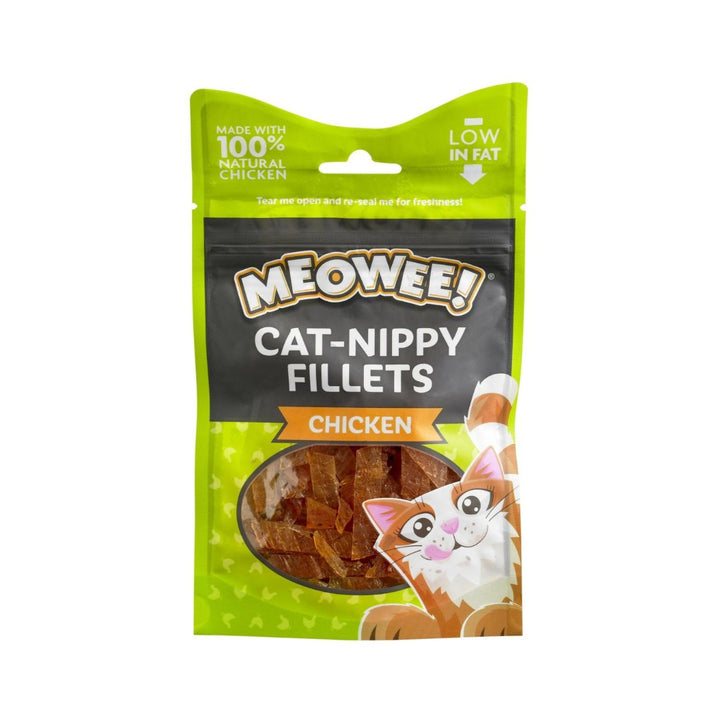 Made with 100% natural chicken breast and contain no artificial colors or flavors.  Formulated to include Catnip, stimulating cats, and encouraging longer playtime.