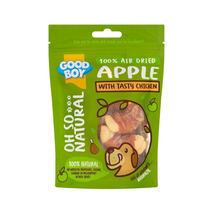 Armitage Oh So Natural Apple with Chicken Dog Treats is made of natural apples wrapped with 100% natural chicken breast.