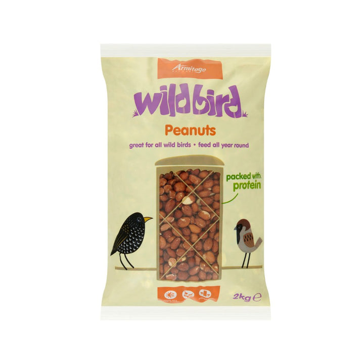 Armitage Peanut Bird Food is the perfect yearly feast for wild birds. These peanuts are packed with proteins, ensuring they receive all the nutrients needed to thrive 2kg. 