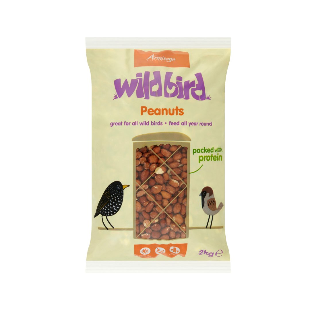 Armitage Peanut Bird Food is the perfect yearly feast for wild birds. These peanuts are packed with proteins, ensuring they receive all the nutrients needed to thrive 2kg. 