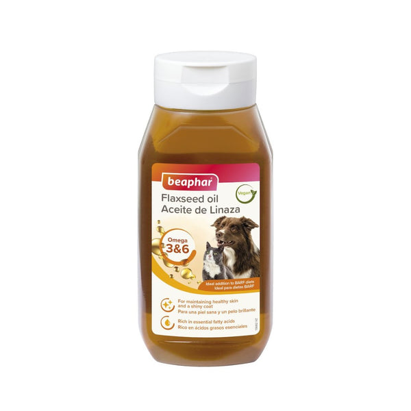 Beaphar Flaxseed Oil is a natural and delicious supplement for our cats and dogs' daily diet. Supports the pet's immune system, healthy skin, and shiny coat. 