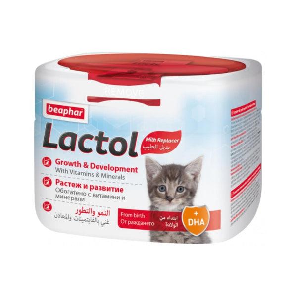 Beaphar Lactol Kitten Milk provides essential nutrients for newborn kittens and helps to support pregnant, lactating, or sick cats 250g.