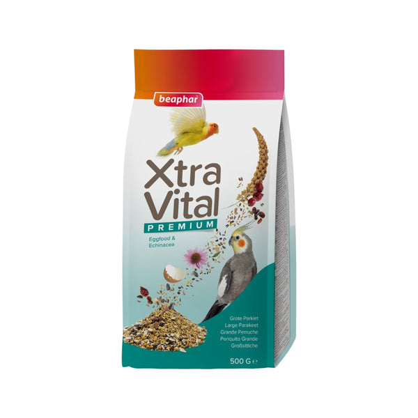 Beaphar XtraVital Large Parakeet Bird Food Packaging - 500g 