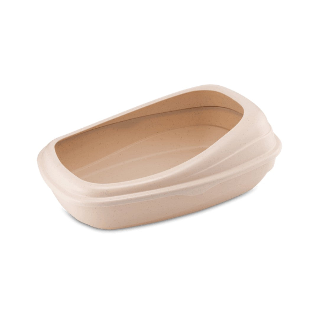 Beco Pets Cat Litter Tray: Eco-Friendly and Easy to Clean - Cream Color