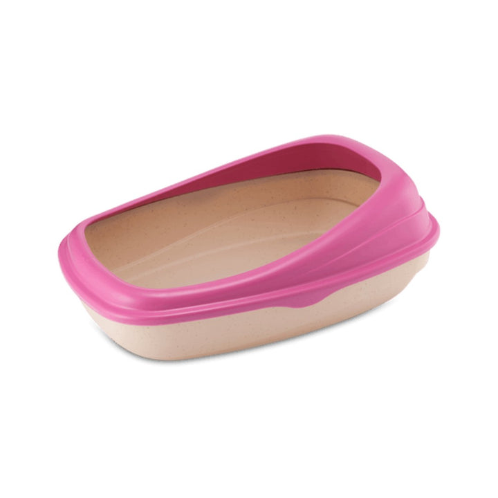 Beco Pets Cat Litter Tray: Eco-Friendly and Easy to Clean - Pink Color