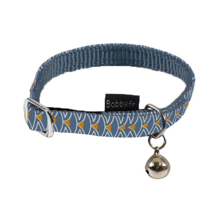 Elevate your cat's style with the Bobby Geisha Cat Collar – a Trendy and Sophisticated Addition to the Geisha Collection!- Blue