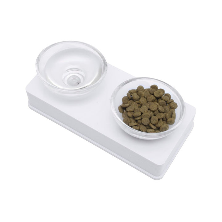 Catit Glass Cat Bowl is a versatile serving solution for cats that can be used for dry, wet, or water-White Color.