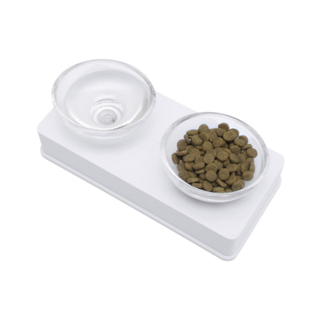 Catit Dual Glass Cat Feeding Bowl Set - Black - product view 2