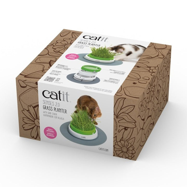 Catit Senses 2.0 Grass Planter for Cats with Deep Bowl and Drainage Holes