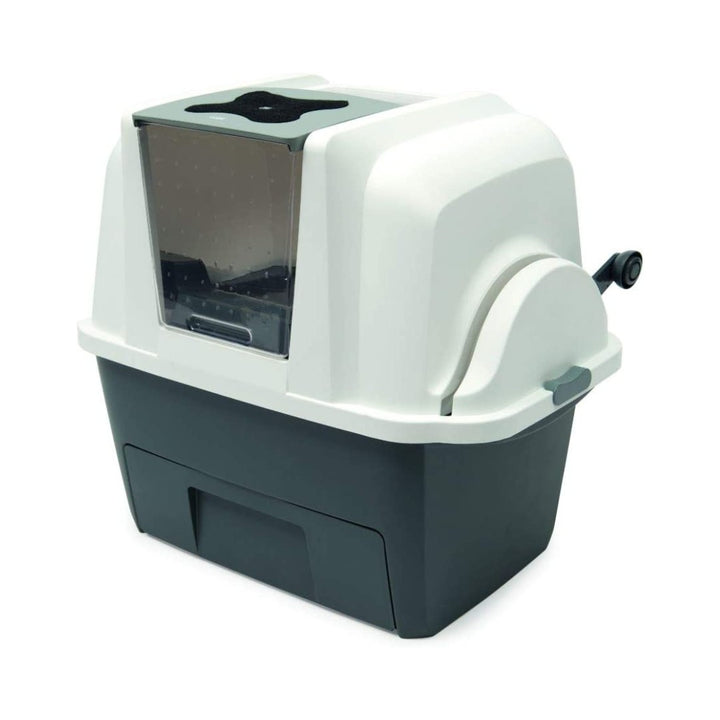 Catit SmartSift Sifting Cat Pan Litter Box is an automated sifting system that makes litter maintenance effortless.
