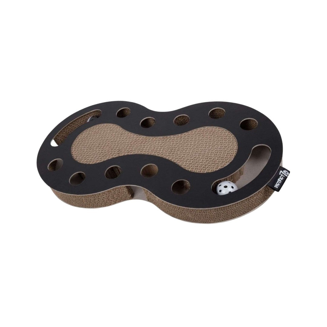 District 70 Snake Cardboard Cat Scratch Toy - Stylish and Interactive Toy for Cats in Dubai - Black Color