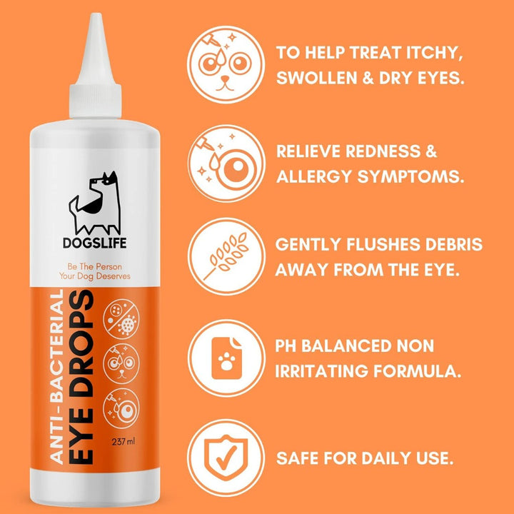 Elevate your dog's eye care routine with DogsLife Eye Drops Dog – a testament to quality, safety, and effectiveness—order now for a brighter and healthier outlook for your canine companion.