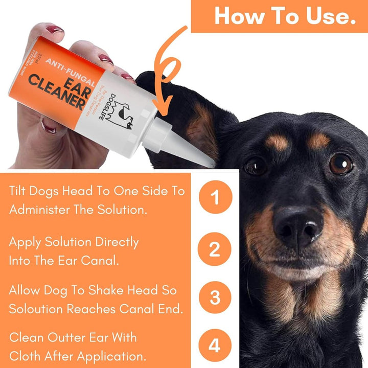 DogsLife Dog Anti-Fungal Ear Cleaner - How to use
