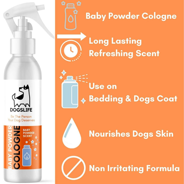 DogsLife Baby Powder Cologne Dog Spray - How to use