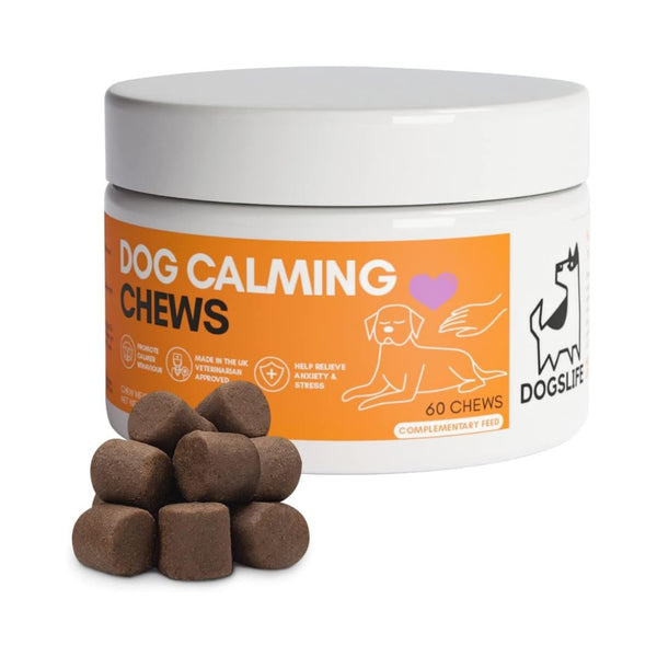 Discover the soothing power of DogsLife Calming Dog Chews, a natural and effective solution designed to alleviate stress and anxiety in dogs. 